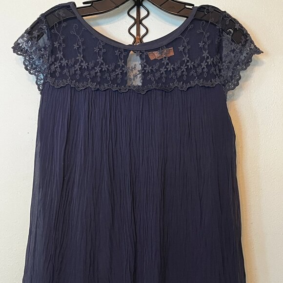 Carla Conti Blue Embroidered Top - Picture 2 of 12